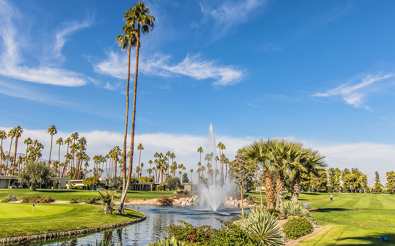 midcentury modern condo at Seven Lakes Country Club, Palm Springs