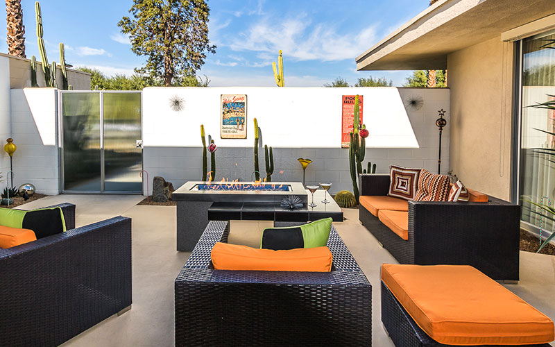 midcentury modern condo at Seven Lakes Country Club, Palm Springs