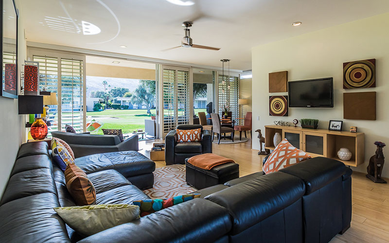 midcentury modern condo at Seven Lakes Country Club, Palm Springs