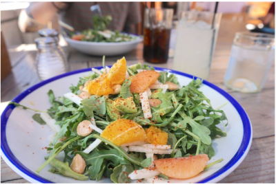 A diner plate at a Palm Springs, CA restaurant